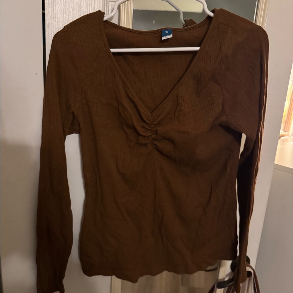 Old Navy Brown Long Sleeve Women's Top